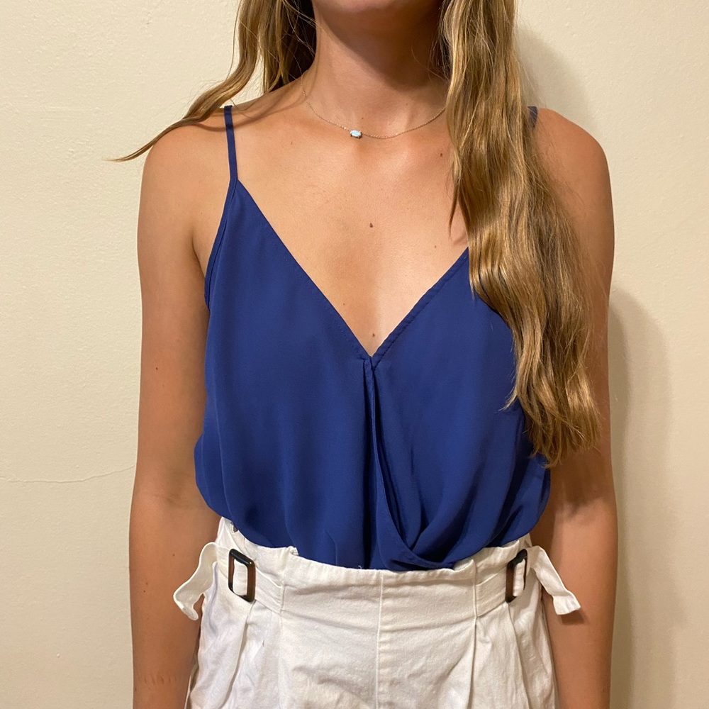 Royal Blue Chiffon Tank